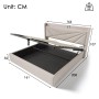 okwish Polsterbett 160x200cm mit Stauraum USB C Jugendzimmer Beige ohne Matratze_5