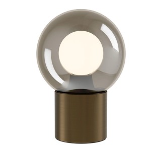 Eglo Tischleuchte Bravino Bronze Braun Glas E14 Touchdimmer 12 cm