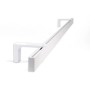 Weiße 1-läufige Deco-Raum Gardinenschiene Loft aus Aluminium mit Wandhalterungen für Flächenvorhänge, 170cm.