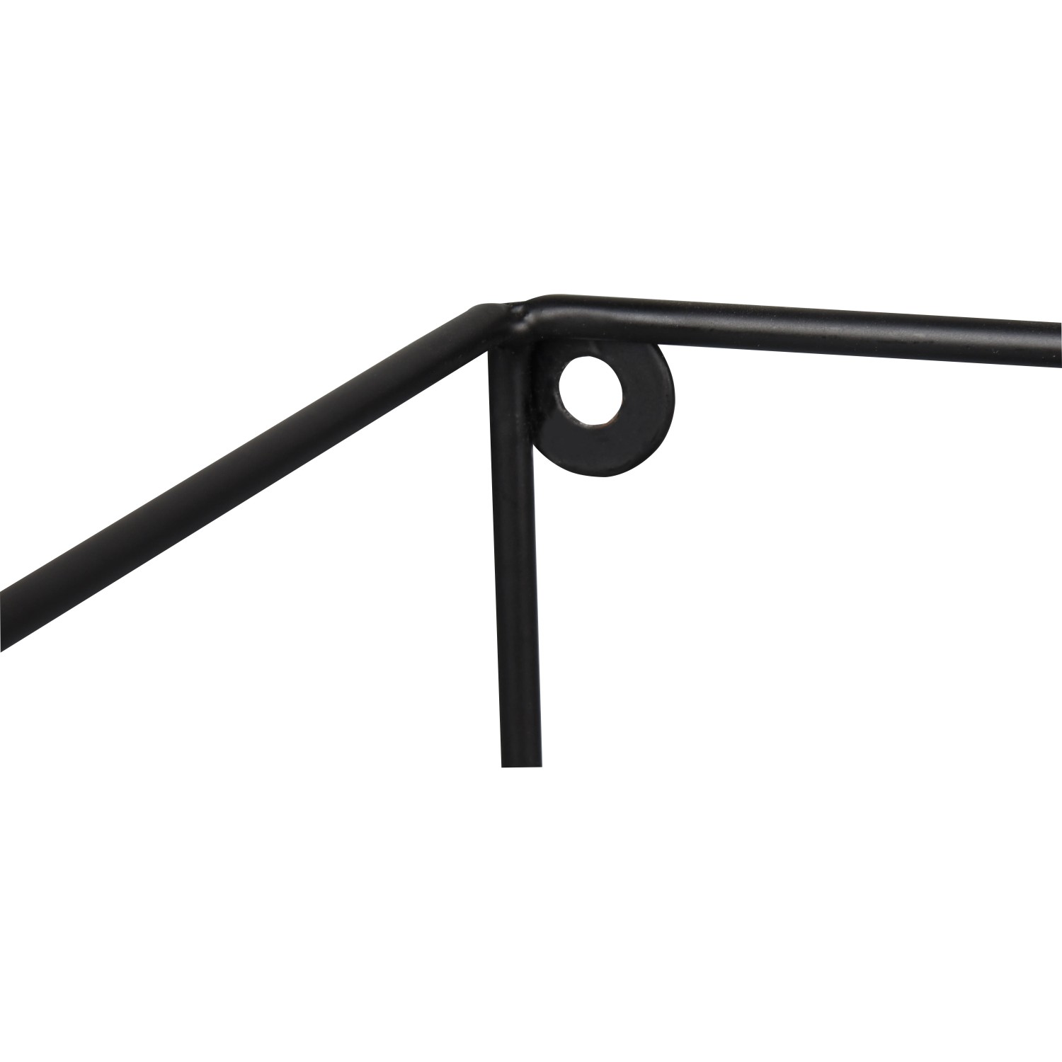 Detailaufnahme: Schwarzes Metall-Wandregal Lisa (2er Set) von Mirrors & More.