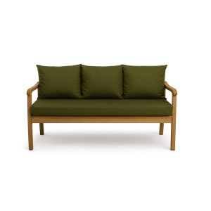Grünes Setgarden Bankkissen für 3-Sitzer Gartenbank, 160x50 cm + 3 Rückenkissen.