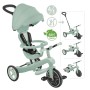 Globber Explorer Trike 4in1 Kinderwagen, Dreirad & Laufrad in Pistazie. Höhenverstellbarer TPR-Sitz, vielseitiges Kinderfahrzeug.