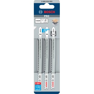 Bosch Stichsägeblätter T 345 XF, 3 Stück, für Holz und Metall, schneller Schnitt.