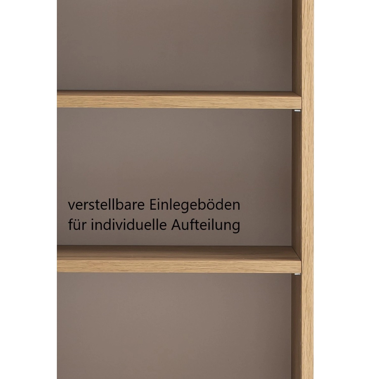 Held Möbel Midischrank Florenz, Wotaneiche, mit verstellbaren Einlegeböden.