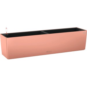 Lechuza Balconera Color 80 Blumenkasten in Korallrot, 79 cm breit, mit Bewässerungssystem.