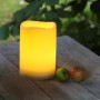 LED-Outdoor-Kerze Molto Flower Power, 15x20cm, mit Fernbedienung. Dekorative Gartenbeleuchtung.