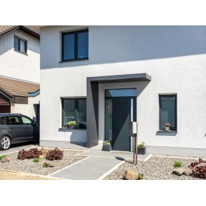 Gutta Rechteckvordach BS PLUS Anthrazit 200 x 90 cm Seite Links