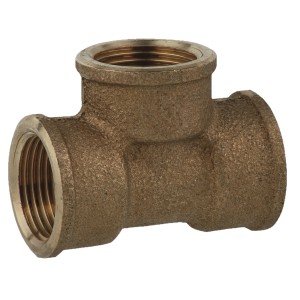 Kirchhoff T-Stück 24,2 mm (3/4 IG) aus Rotguss für Sanitär-, Heizungs- und Trinkwasserinstallationen.