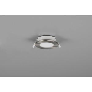 Trio LED Einbaustrahler Himal, Nickel matt, 8,5 cm, im 3er-Set, für Deckenmontage.