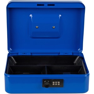 Offene blaue Burg-Wächter Geldkassette mit Zahlenschloss Money Code 5025.