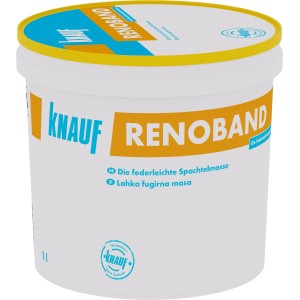 Eimer Knauf Renoband Leichtspachtelmasse, 1 Liter, gebrauchsfertig für Wand und Decke.