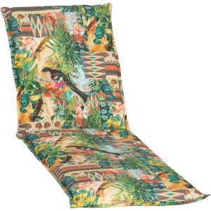 Beo Liegenauflage Texas Dschungel Print mit Vogel Design für Gartenliegen.