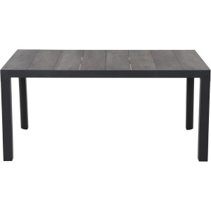 Rechteckiger Siena Garden Gartentisch, Washed Grau, 90x140 cm, mit Aluminiumgestell und Keramikplatten.