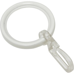 Gardinia Gardinenring Chicago, Ø 20 mm, weiß, 10er-Pack für Stilgarnituren.