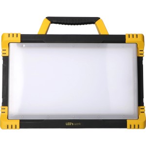 LED's Work LED-Baustrahler, 80W, 4000K, IP54, mit Tragegriff und gelben Eckschützern.