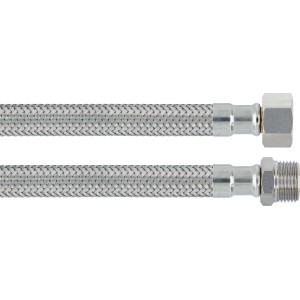 Flexibler Verbindungsschlauch aus Edelstahl, 300 mm lang, für Trinkwasserinstallation.