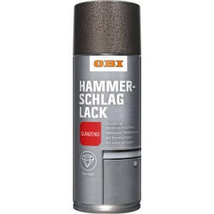 OBI Hammerschlag Lack Spray, Anthrazit, 400ml, für dekorative Hammerschlageffekte auf Metall, Holz u.v.m.