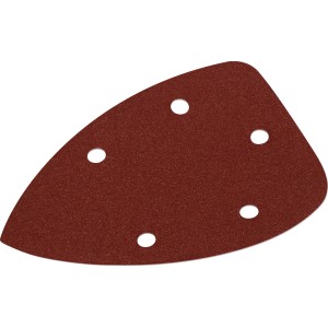 Schleifpapier für LUX Multischleifer E-MUS-21, braun, mit Löchern.