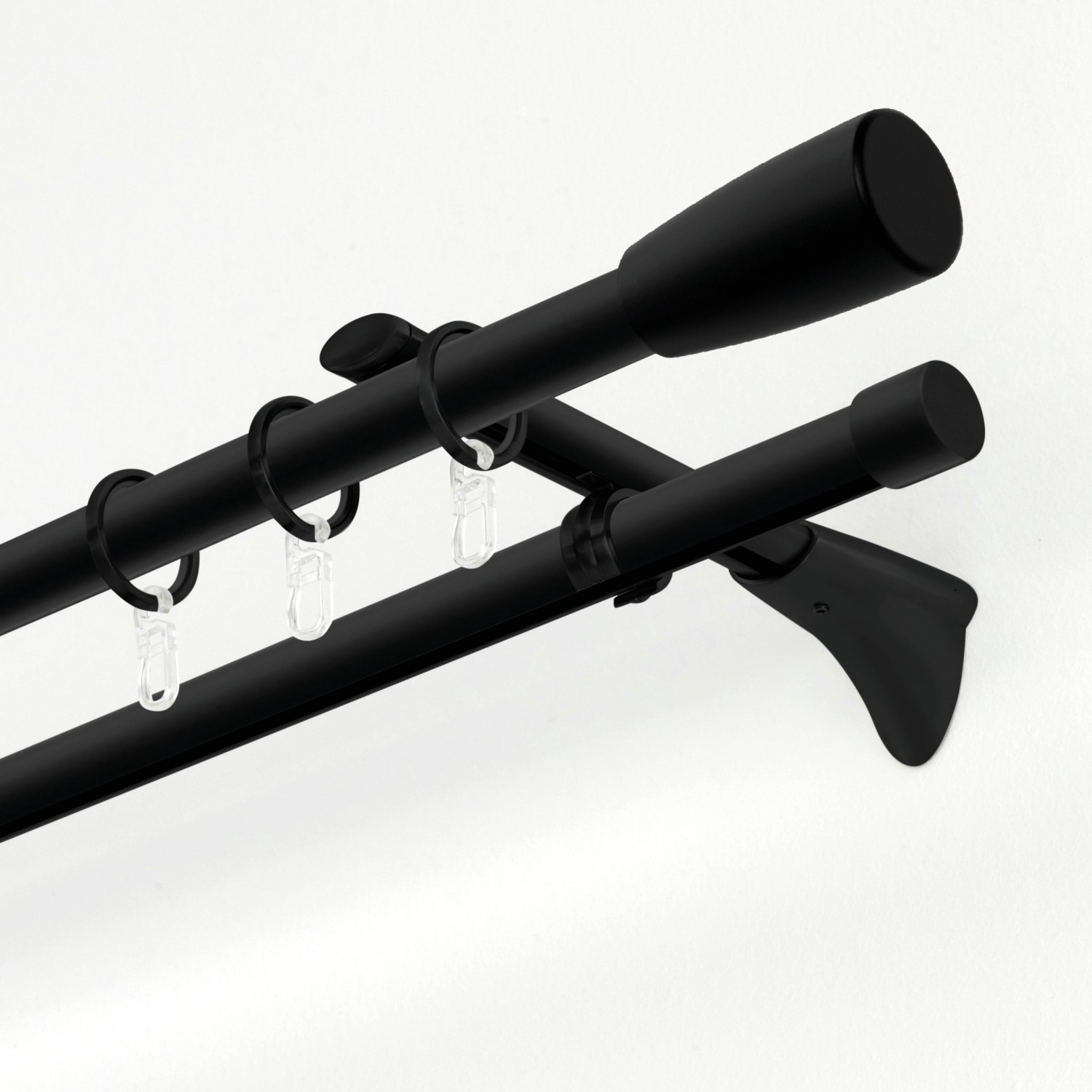Gardinia Ring-Adapter für Universal Träger, schwarz-matt, für Stilgarnituren.
