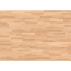 Heller Ahorn Fertigparkett Schiffsboden mit lebhafter Maserung, versiegelt.