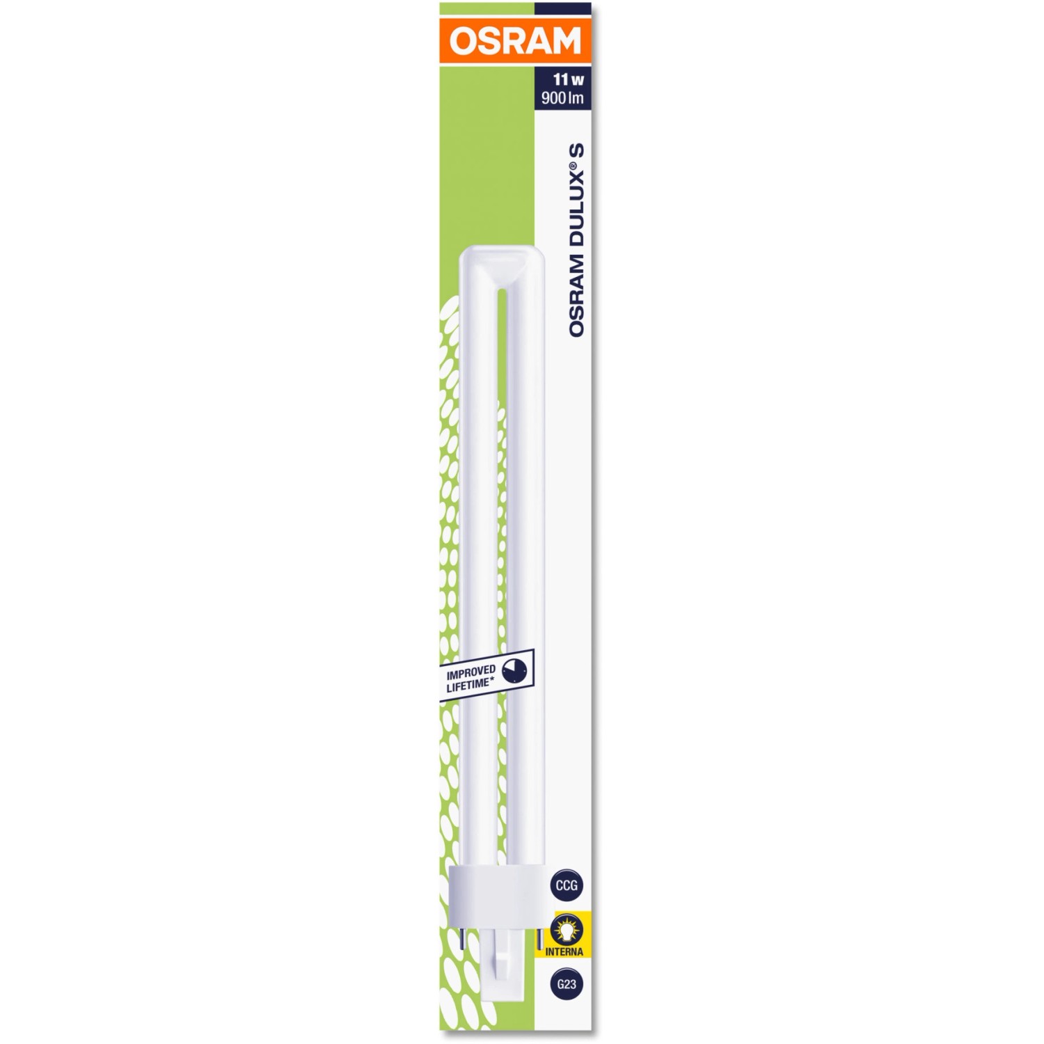 Osram Energiesparlampe G23, 11W, warmweiß. Kompakte Bauform, ideal für den Innenbereich.