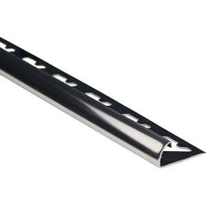 Viertelkreis-Abschlussprofil Edelstahl poliert 10 mm x 2,5 m