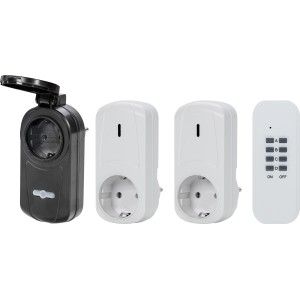 4-teiliges Funkschalter-Set für Innen & Außen mit Fernbedienung.