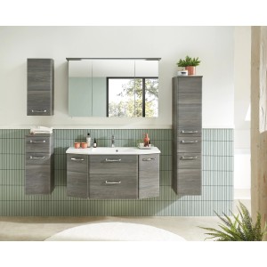 Pelipal Badmöbel-Set Quickset 328 Graphit 175 cm 5-tlg. Marmorwaschbecken