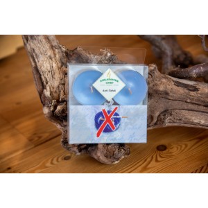 Schlaraffenland Duft-Teelichter Anti-Tabak, 4er-Pack Maxi, blaue Kerzen im Set.