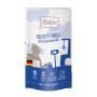 Mjamjam Katzen-Nassfutter Quetschie Forelle & Hühnchen, Alleinfutter im 125g Beutel.