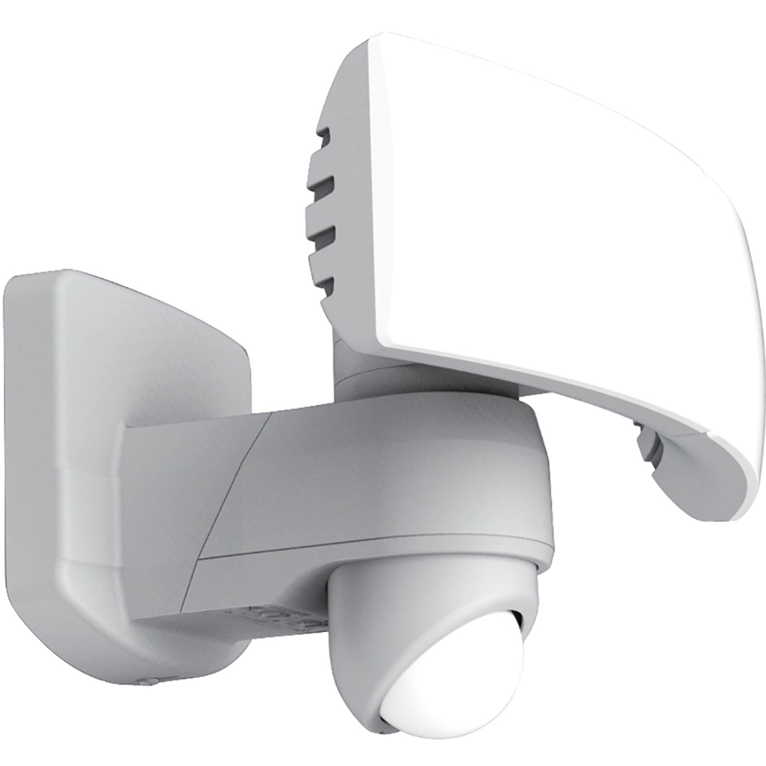 Lutec LED-Außenstrahler Arc mit zwei schwenkbaren Leuchten und Bewegungssensor.