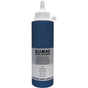 Lukas Cryl Studio Premium Acrylfarbe, 250ml, Preussischblau. Künstlerfarbe für Malerei.