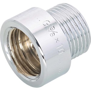 Verchromte Hahnverlängerung aus Messing, 14,9 mm x 16,7 mm, 10 mm für Gewindefittings.