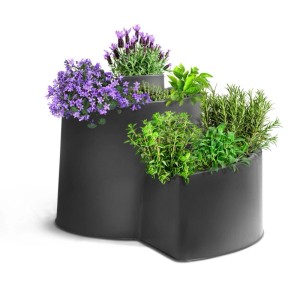 Urban-Gardening Pflanzentopf Kräuterschnecke Schiefer 52 cm x 43 cm x 32 cm