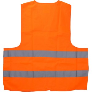 Orange Cartrend Warnweste mit Reflexstreifen für Pannenhilfe und erhöhte Sichtbarkeit.