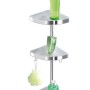 Wenko Teleskop Duschecke Premium mit 3 Ablagen in Silber, ideal für Bad und Dusche.