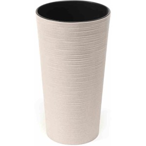 Siena Garden Pflanzsäulen Set, 2-teilig, Eco Locon, weiß, Ø 30 cm. Pflanzgefäße mit Holzfaseranteil.