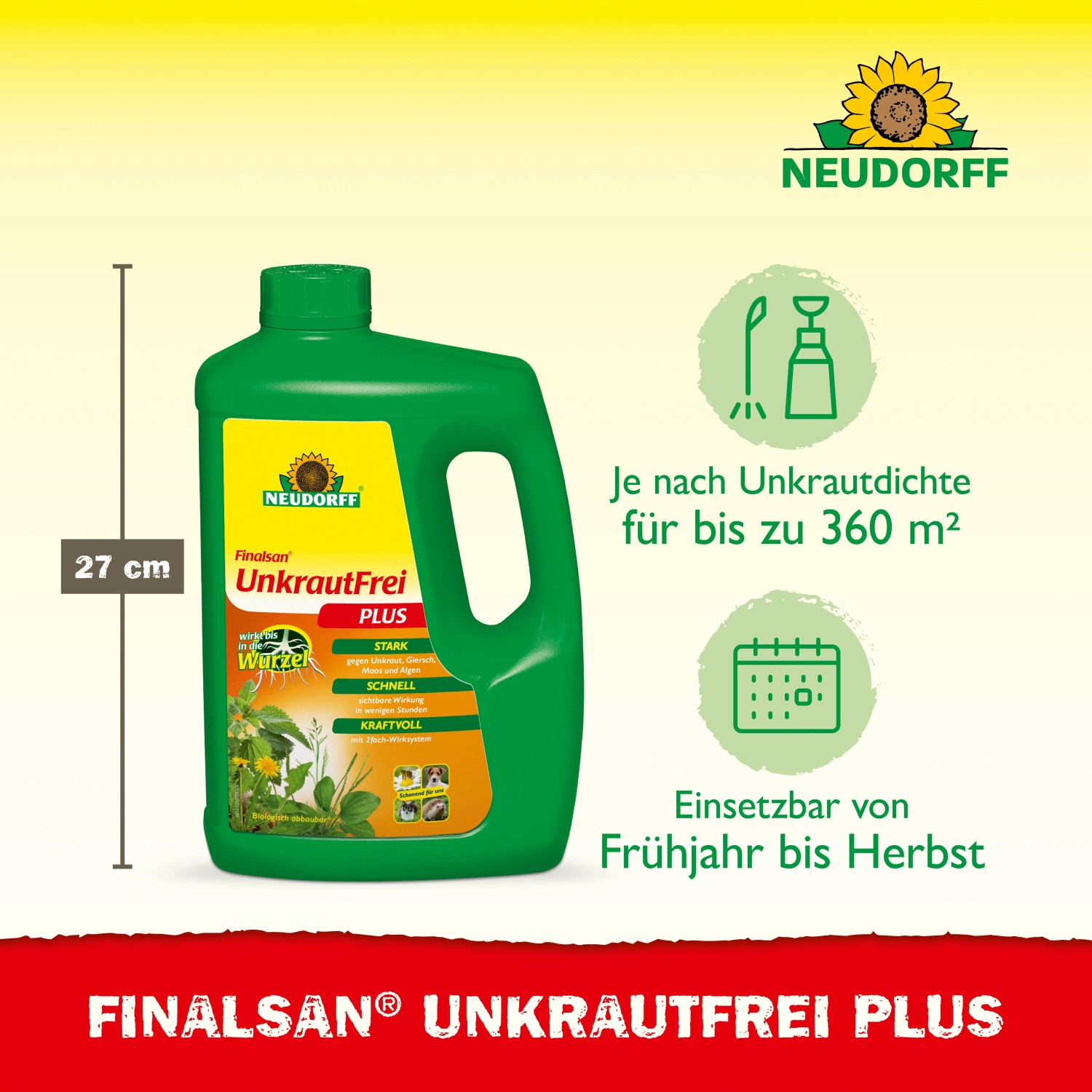 Neudorff Finalsan Unkraut-Frei Plus 2l: Gebrauchsfertiges Unkrautmittel für den Garten.