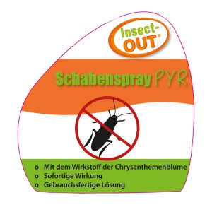 Insect-Out Schabenspray PYR 500ml zur biologischen Schädlingsbekämpfung gegen Schaben.