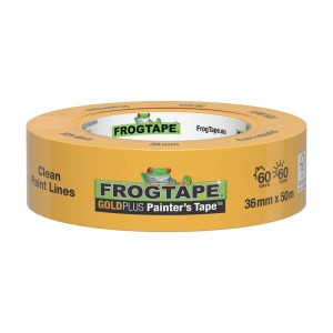 Rolle FrogTape Goldplus Washi-Malerband, 36 mm breit, 50 m lang.