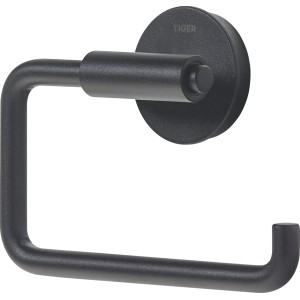 Schwenkbarer, schwarzer Tiger Toilettenpapierhalter Urban ohne Deckel.