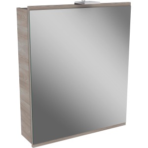 Fackelmann Spiegelschrank Lima Steinesche, 60 cm breit, mit Softclose-Türen und Aufsatzleuchte.