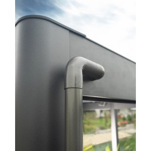 SunElements Regenfallrohr Set für SunGarden Gewächshäuser zur Entwässerung.