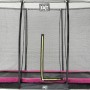 Rechteckiges, rosa EXIT Silhouette Bodentrampolin 244x366cm mit Sicherheitsnetz.