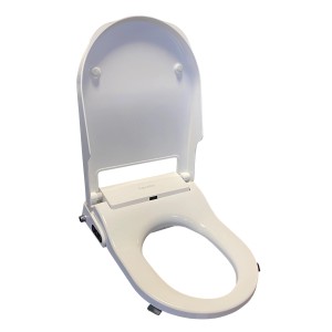 Popodusche Dusch-WC-Sitz PO20 CleanYou, weiße Bidetfunktion mit offenem Deckel.