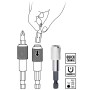 Einhell Bit-Set XS-Case: Bithalter mit Schnellwechselfunktion und magnetischer Aufnahme.