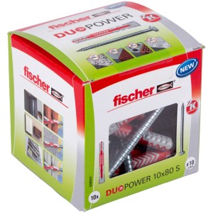 Fischer Dübel DuoPower Ø 10 mm x 80 mm S LD mit Schrauben