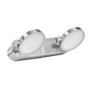 Ledvance Sun@Home Smart+ Badleuchte, silberfarben, Ø 30cm. Smarte Leuchte mit zwei Spots.