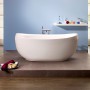 Freistehende, ovale Ottofond Whirlpool-Badewanne Ventura Komfort-Light-/Silentsystem, 180,5x83,5 cm, Weiß.