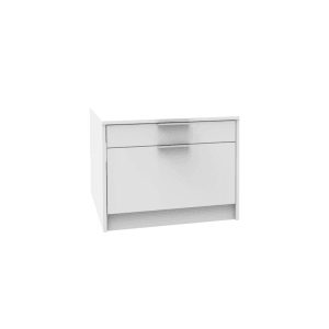 Weißer Fackelmann Unterbauschrank (65 cm) mit Schublade und Ablage für Waschbecken.
